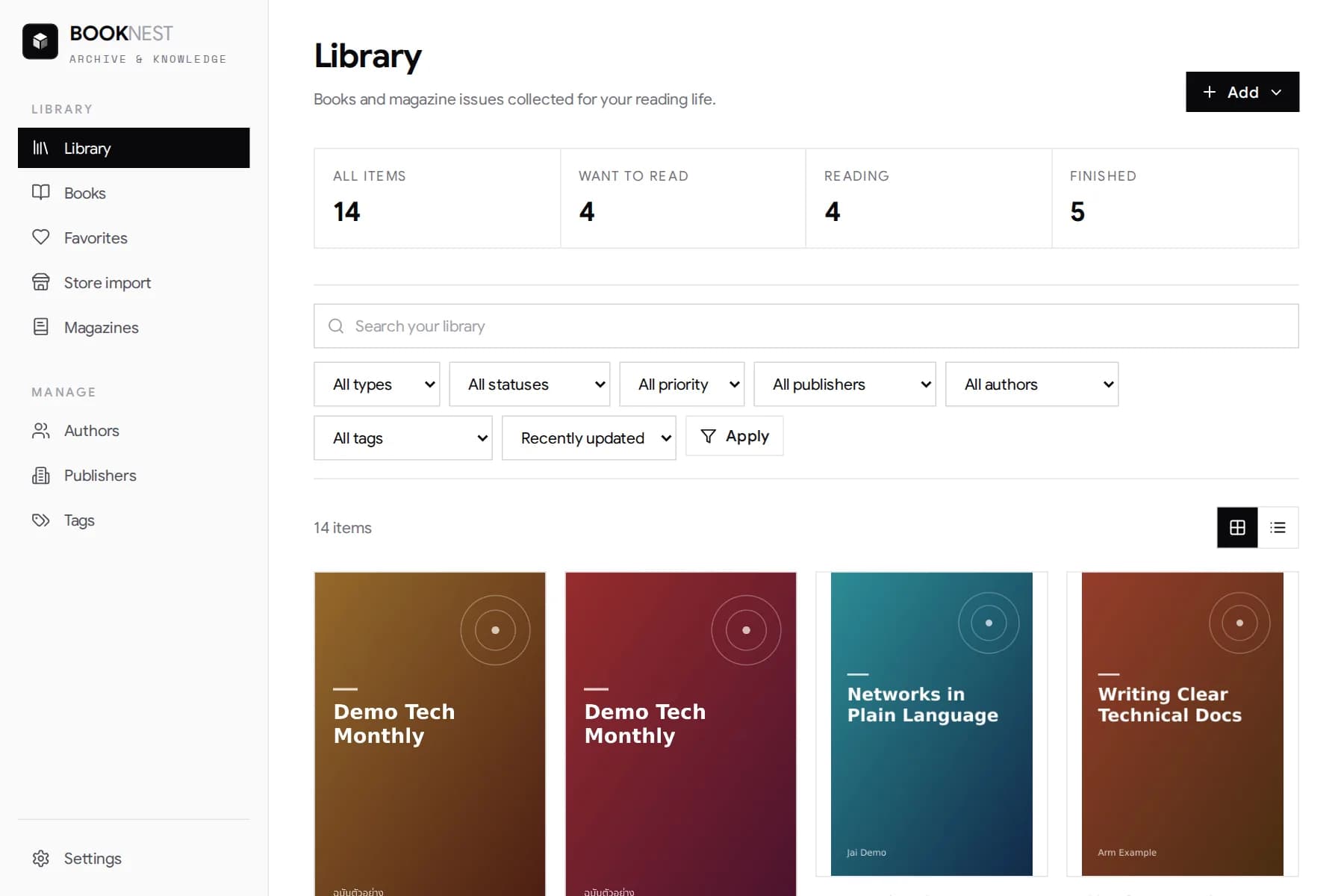 BookNest — ห้องสมุดส่วนตัวพร้อมแผนที่ความรู้ของหนังสือ